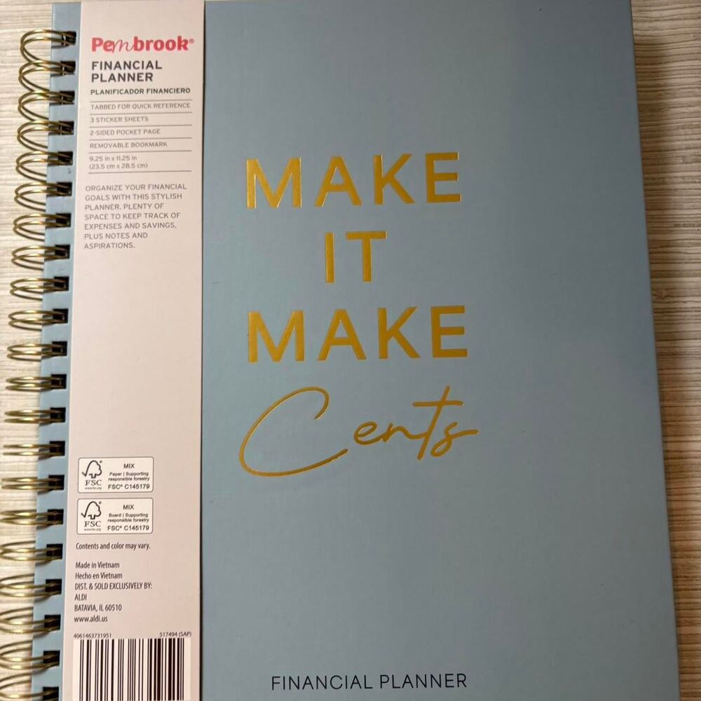 NEW PENBROOK Financial Planner notebook NWT